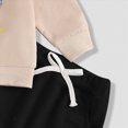 thumbnail image 6 of NOLDARES Toddler Baby Boy Clothes Fall Winter Fleece Outfits Letter Print Sweatshirt & Jogger Pants Set Size:2-3 Y,Light Yellow, 6 of 7