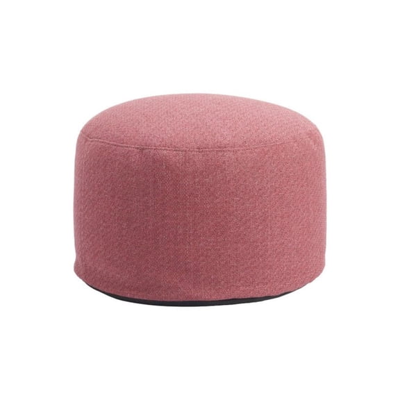 Red Outdoor Pouf Ottoman, Weather-Ready Patio Ottoman for Seating