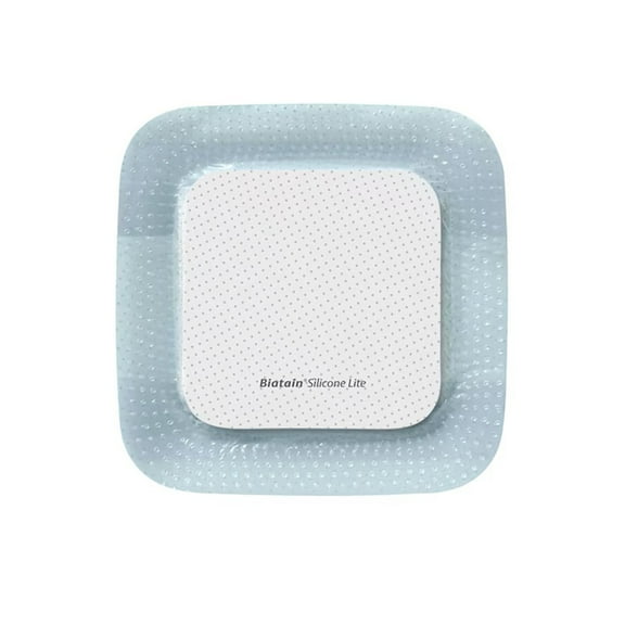 Biatain Silicone Lite Thin Foam Dressing 3 x 3" Square Polyurethane Foam 33444 10 per Box