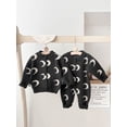 thumbnail image 2 of Spring Autumn Baby Knitted Jumpsuit Korean Baby Clothes Boy Infant Moon Jacquard Romper Girl Toddler Onesie Optional Sweater, 2 of 6