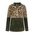 thumbnail image 5 of Patlollav Womens Tops Socket Leopard Print Winter Thirt Comfortable Long Sleeve Coat, 5 of 6