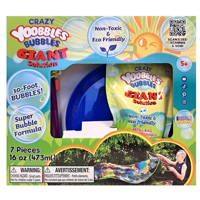Giant Bubble Set Solution, Wand & Tray Outdoor Play