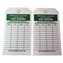 Manufacturer Varies Emer Sh & Eye Wash Test Rcd Tag,Met,PK10 4ZH14