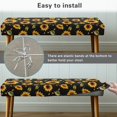thumbnail image 6 of Psesaysky Soft Bench Seat Cover, Sunflowers Theme Poly Spandex Heavy Duty Bench Slipcover for Bedroom Dining Room, 6 of 9
