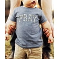 thumbnail image 3 of Camo Pray Unisex Shirt for Teens & Kids - Christian Faith Inspirational Matching Family Tee Granite Heather Shirt 12 Months, 3 of 8
