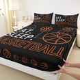 thumbnail image 5 of meiyoeat Eat Sleep Basketball Full Size Sheetsfor Boys Teens,Sport Basketball Bed Sheets, 4pcs, 1 Flat Sheet, 1 Fitted Sheet and 2 Pillowcases, 5 of 6