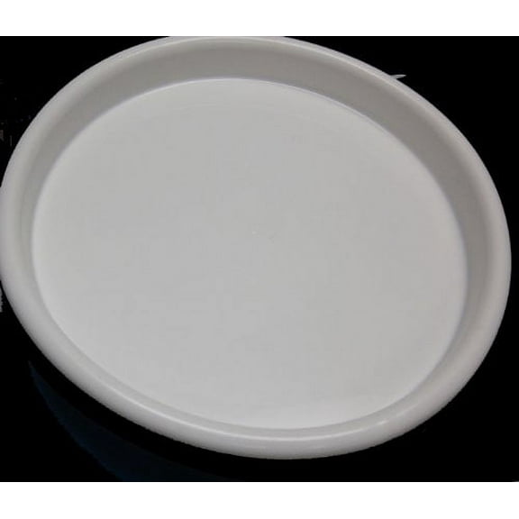 Two Plant Caddy, Use Indoor or Outdoor, Four Wheels, Extra Large Lip, White, Sturdy Plastic, Italian