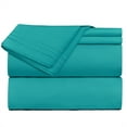 thumbnail image 2 of Clara Clark Premier 1800 Microfiber Collection 3-Line Bed Sheet Set, Twin Size, Teal, 2 of 8