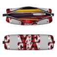 thumbnail image 2 of Fotbe Buffalo Plaid Love And Gnome Pattern Leather Pencil Case, Pencil Pouch with Durable Zipper, Compact and Stylish Organizer for Stationery, Art Supplies, Travel Essentials, 2 of 7