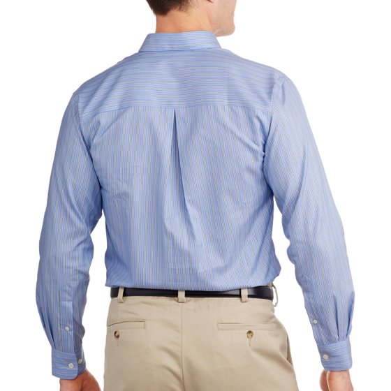 George Men s Long  Sleeve  No  Iron  Dress  Shirt  Walmart com