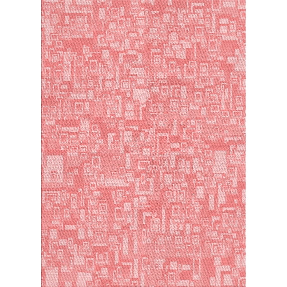 Ahgly Company Indoor Rectangle Patterned Pastel Pink Area Rugs, 2' x 4'
