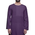 thumbnail image 2 of Atasi Asymmetric Indian Mens Long Kurta Solid Round Neck Kurtas Party Wear, 2 of 5
