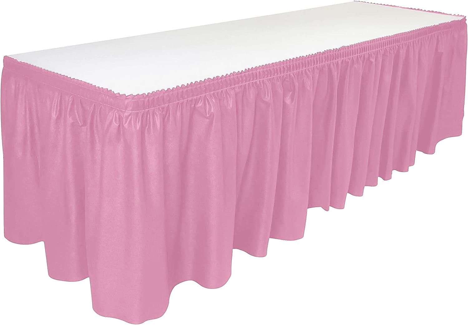 DecorRack Table Skirt, 29 in x 14 ft BPA Free Plastic Tableskirt