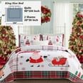 thumbnail image 5 of Christmas Bedspread with Reindeer for Queen Beds Holiday Decor - Includes Bedspread and Shams, 5 of 8