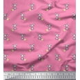 thumbnail image 1 of Soimoi Poly Georgette Fabric Footprint,Cheese & Rat Kids Printed Fabric 1 Yard 52 Inch Wide, 1 of 3