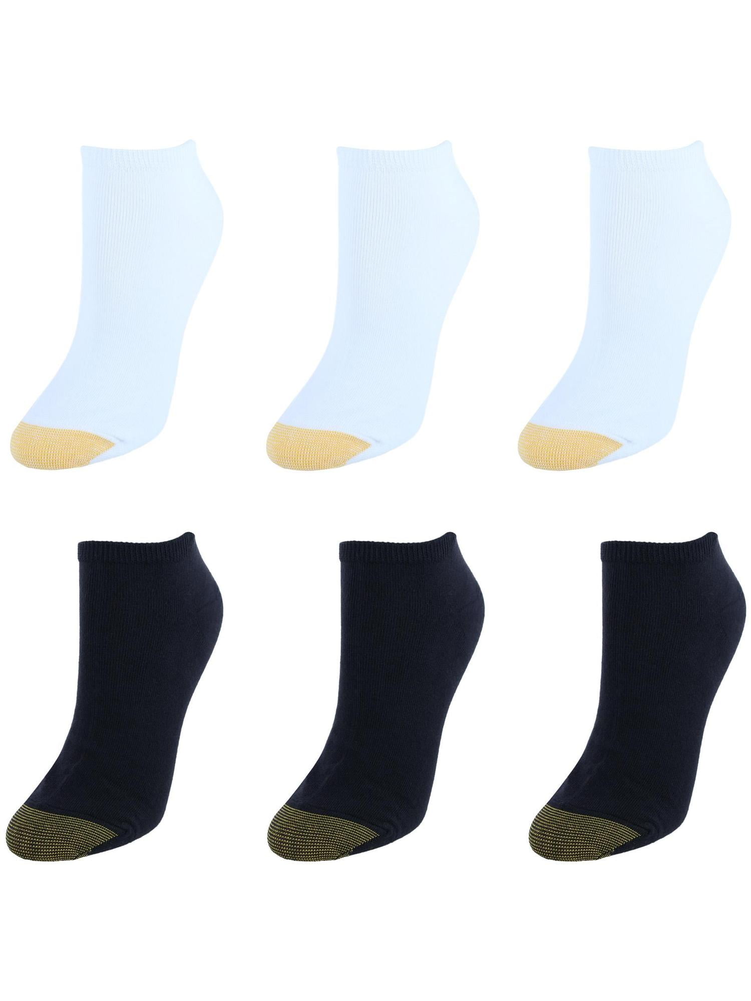 Gold Toe Extended Size No Show Liner Socks (Pack of 6) (Women