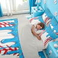 thumbnail image 5 of meiyoeat Baseball Ice Cream 7-Piece King Bedding For Kids,Kids Ball Games King Bed In A Bag For Boys,Light Gray Reversible, 5 of 7
