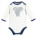 thumbnail image 4 of Touched by Nature Organic Cotton Long-Sleeve Bodysuits 3pk, Elephant, 18-24 Months, 4 of 4