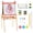 RED, variant on edx 3+ Kids Art Easel, Wooden Dual Magnetic Board with Paper Roll, Adjustable Toddler Drawing Gift, Red