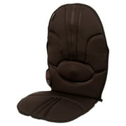Homedics Deluxe Portable Seat Cushion Massager with Heat Vibrating pad, Integrated Control, Invigorating Vibration for Back and Lumbar. Black In color