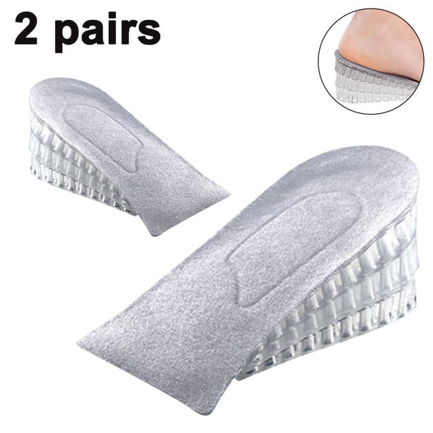 Pares de inserciones para levantar el talón Plantilla para aumentar la altura Plantilla invisible para aumentar la altura Plantillas de soporte para el talón de silicona de 3 capas Almohadillas para