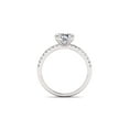 thumbnail image 4 of 2.00 Carat TW Women's Moissanite and Natural Diamond Solitaire Engagment Ring in 10k White Gold (Size 7), 4 of 4