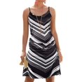 thumbnail image 2 of Cismea - Mini Vestido de Verano con Volantes Florales para Mujer, sin Mangas, con Lazo en El Hombro, LíNea Acampanada, Vestidos Cortos, Vestidos de Playa（Negro/Blanco） Cismea falda, 2 of 2