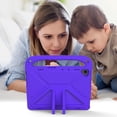 thumbnail image 5 of Allytech Kids Case for Lenovo Tab M10 TB-X505F TB-X605F, EVA Rubber Kids Friendly Shockproof Heavy Duty Protection Lightweight Handle Kickstand Feature Case Cover for Levono Tab M10, Purple, 5 of 6