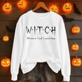 thumbnail image 5 of KHONTS Witch Woman in Total Control Here Sweatshirt Witch Shirts for Women Funny Halloween Graphic Crewneck Pullover Tops White XL, 5 of 5