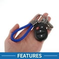 thumbnail image 4 of Unique Bargains Car Keychain Universal Key Chain with Ring for Key Fobs for Home Leather Zinc Alloy Dark Blue 2 Pcs, 4 of 6