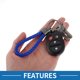 thumbnail image 4 of Llavero de coche Unique Bargains, llavero universal con anillo para llaves de fob para el hogar, cuero, aleación de zinc, azul oscuro, 2 piezas, 4 of 6