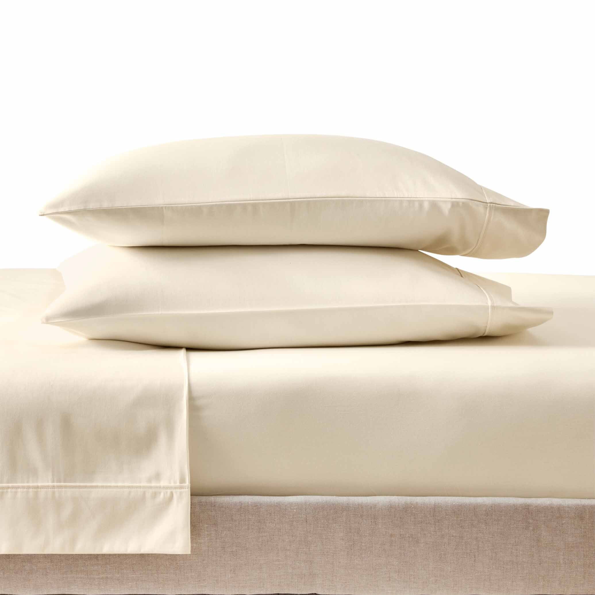 Better Homes & Gardens 300 Thread Count Cotton Sateen Pillowcase Set, King, Vanilla Dream, 2 Piece