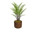 thumbnail image 1 of Vintage Home Artificial Faux Real Touch 47" Tall Fern Plant With Burlap Kit And 12.8" Brown Wood-Like Fiberstone Planter, 1 of 3