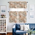 thumbnail image 2 of Retro Envelope Kitchen Curtains Valances and Tiers Set of 3 Travel Maps Vintage Tier Curtains and Valance with Rod Pocket for Small Windows, 27.5"x24", 2 of 9