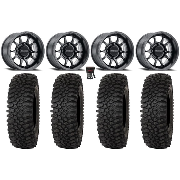 Method 409 15" Wheels Black (4 3) 35" Roctane ST Tires Kawasaki Mule Pro FXT