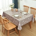thumbnail image 4 of Vinyl Tablecloths for Rectangle Tables Reusable PVC Waterproof Plastic Table Cloth Oilcloth Long Tablecloth for Baby ShowerSpillproof Wipeable Table Cover 54 x 108 Beige Floral Bird, 4 of 6