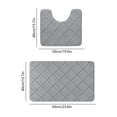 thumbnail image 3 of Vacemry Bathroom Toilet Rug Set 2-Piece, Non Slip U-Shape Latex Bath Mat, Absorbent Quick-Dry Floor Carpet, Velvet Fleece Bathroom Rugs For Toilet Shower Tub Washable Decor, 3 of 6