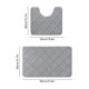 thumbnail image 3 of Juego de alfombras para inodoro con base antideslizante de látex en forma de U – Alfombra absorbente de secado rápido para baño, ducha, bañera y lavabo – Alfombra de baño lavable, 3 of 6