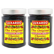 (2 Pack) Luxardo Gourmet Maraschino Cherries, 400g Jar