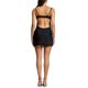 thumbnail image 3 of Las mujeres vestido halter, sexy de corte bajo de encaje de satén patchwork slim fit sin mangas falda de fiesta, 3 of 5