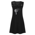 thumbnail image 4 of Robes d'Été pour Femmes 2022 Panneau en Dentelle Sans Manches Décontractée Ample Robe Débardeur Imprimé Tendance Ample Robes de Plage Soleil, 4 of 5