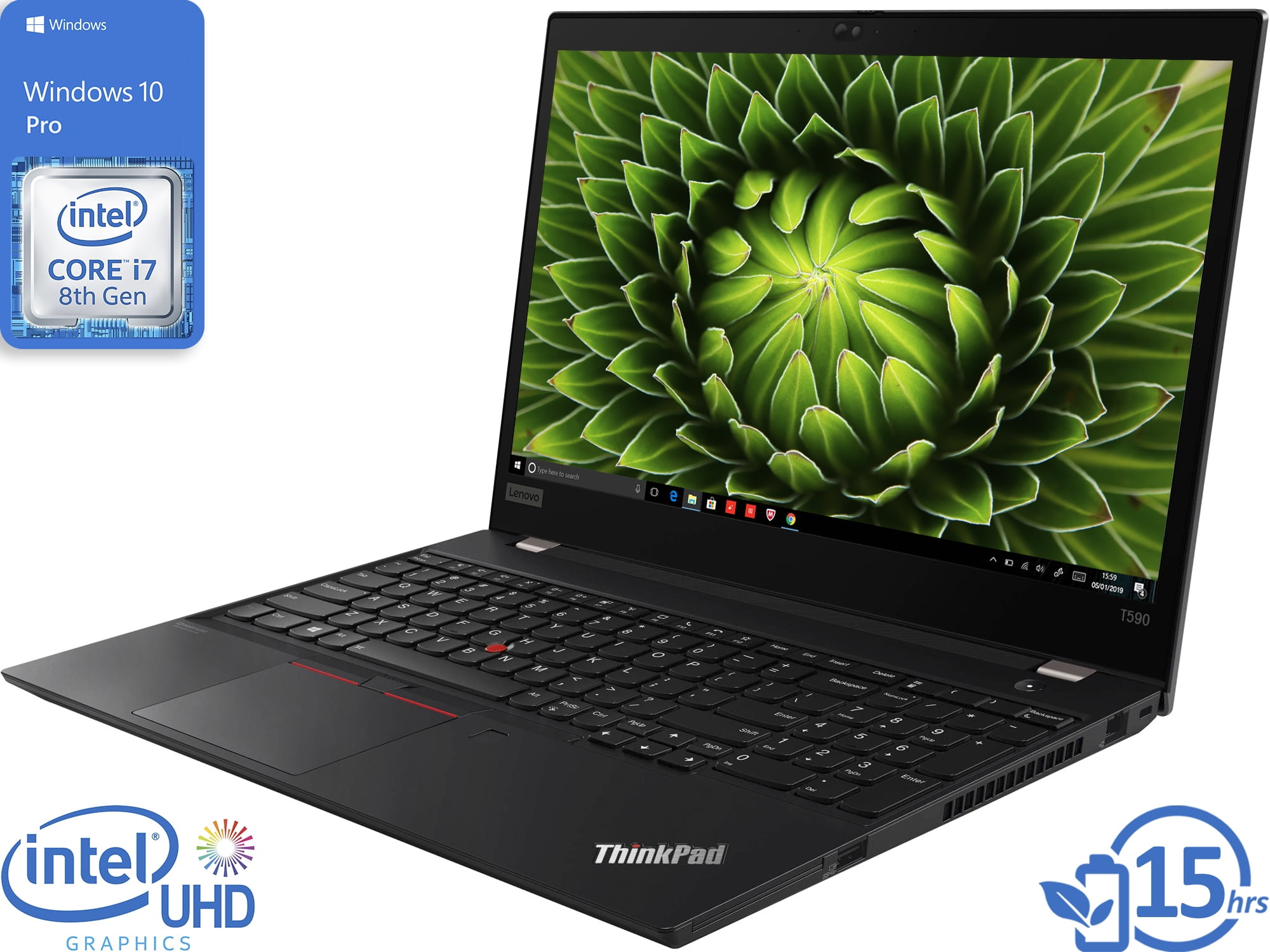 Lenovo ThinkPad T590 Notebook, 15.6" IPS FHD Display, Intel Core i78565U Upto 4.6GHz, 24GB RAM