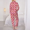 thumbnail image 6 of Wukai Piggy Sunflower Print Women's Pajama Set - Soft Long Sleeve Sleepwear for Comfort and Style-Large, 6 of 9