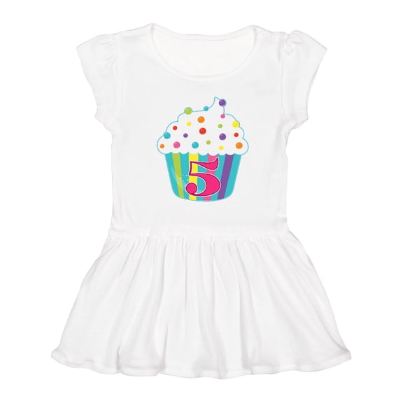 Inktastic 5th Birthday Cupcake Girls Toddler Dress