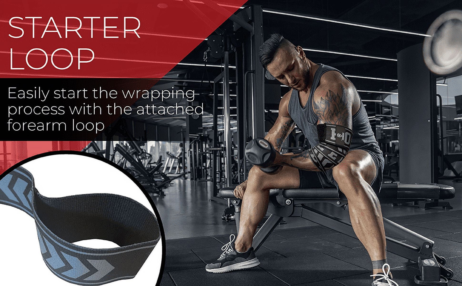 Sedroc Pro Elbow Wraps for Weightlifting Powerlifting Bench Press Gym Straps