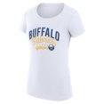 thumbnail image 2 of Women's G-III 4Her by Carl Banks White Buffalo Sabres Filigree Logo Fitted T-Shirt, 2 of 3