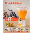 thumbnail image 2 of VEVOR Drink Dispenser 3.4 Gal Beverage Dispenser for Parties Plastic with Spigot, 2 of 9