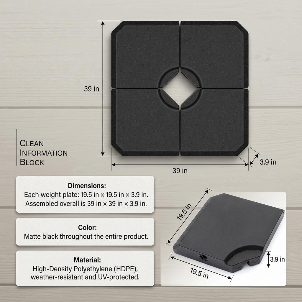 317 Lbs Offset Cantilever Umbrella Base, Fillable Umbrella Stand for Patios Gardens and Yard, HDPE Cantilever Umbrella Base with Sealed Spouts