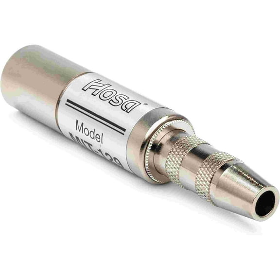 Hosa MIT129 XLR Male LO-Z to 1/4" TS Female HI-Z Microphone Input Impedance Transformer