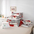 thumbnail image 6 of Castle Fairy Kids Children Xmas Snowman Bedding Comforter Set 7 Pieces,Merry Christmas Full Bedding Set Lightweight,Happy New Year Fitted Sheet Flat Sheet,Ultra Soft Home Decor,Reversible, 6 of 8